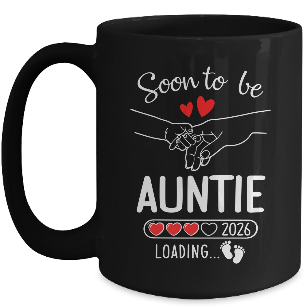 Soon To Be Auntie 2026 Loading Pregnancy Announcement Auntie Mug | siriusteestore