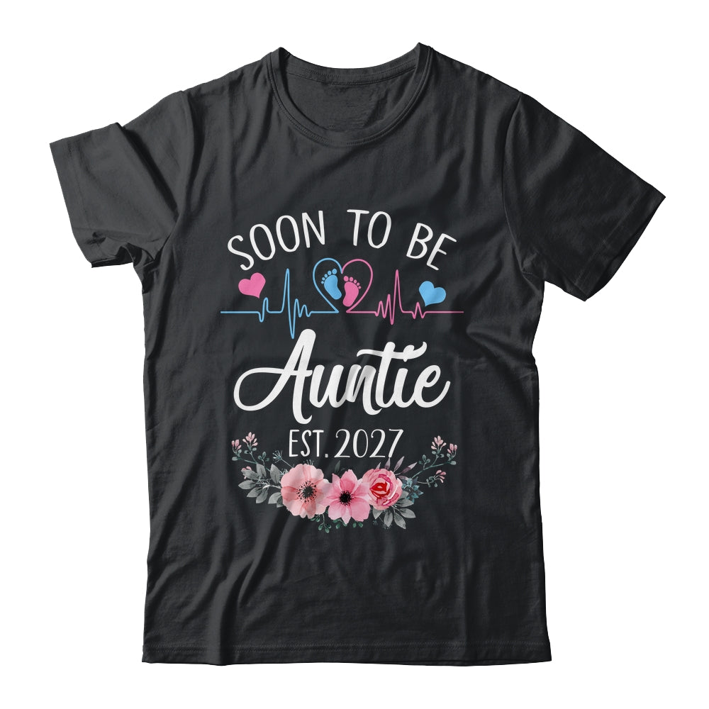 Soon To Be Auntie 2027 First Time Pregnancy Announcement Shirt & Tank Top | siriusteestore