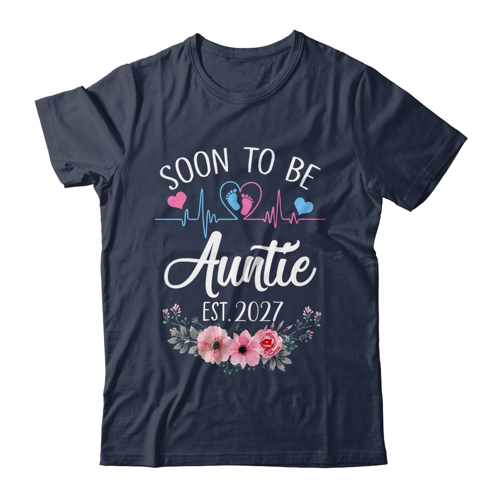 Soon To Be Auntie 2027 First Time Pregnancy Announcement Shirt & Tank Top | siriusteestore