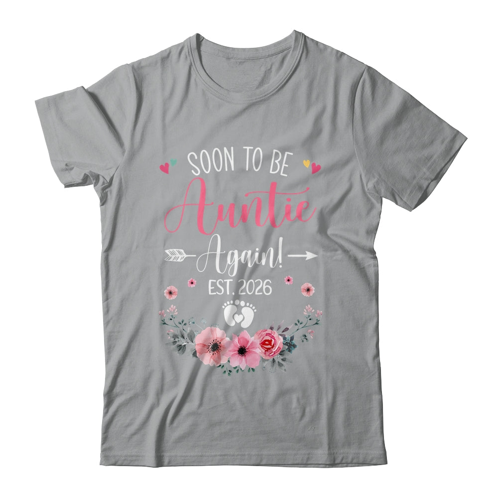 Soon To Be Auntie Again Est 2026 Mothers Day Shirt & Tank Top | siriusteestore