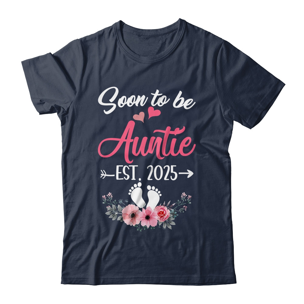 Soon To Be Auntie Est 2025 Mothers Day First Time Auntie Shirt & Tank Top | siriusteestore