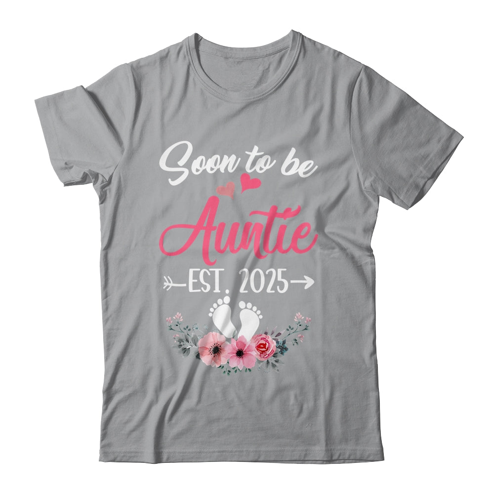 Soon To Be Auntie Est 2025 Mothers Day First Time Auntie Shirt & Tank Top | siriusteestore