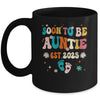 Soon To Be Auntie Est 2025 Pregnancy Announcement Groovy Mug | siriusteestore
