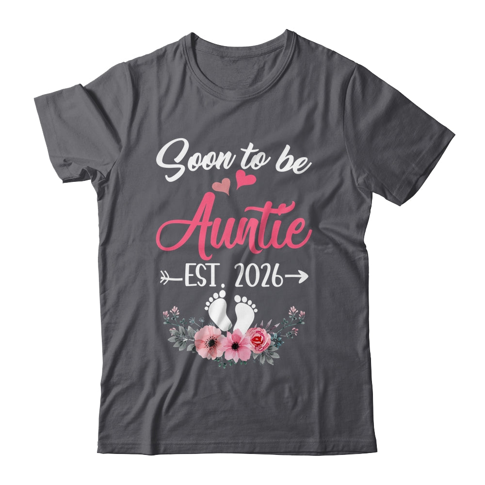Soon To Be Auntie Est 2026 Mothers Day First Time Auntie Shirt & Tank Top | siriusteestore