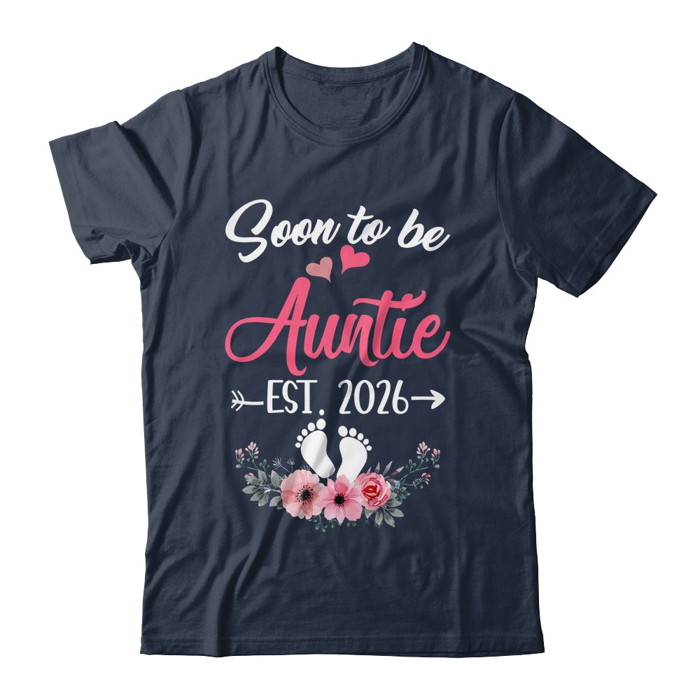 Soon To Be Auntie Est 2026 Mothers Day First Time Auntie Shirt & Tank Top | siriusteestore