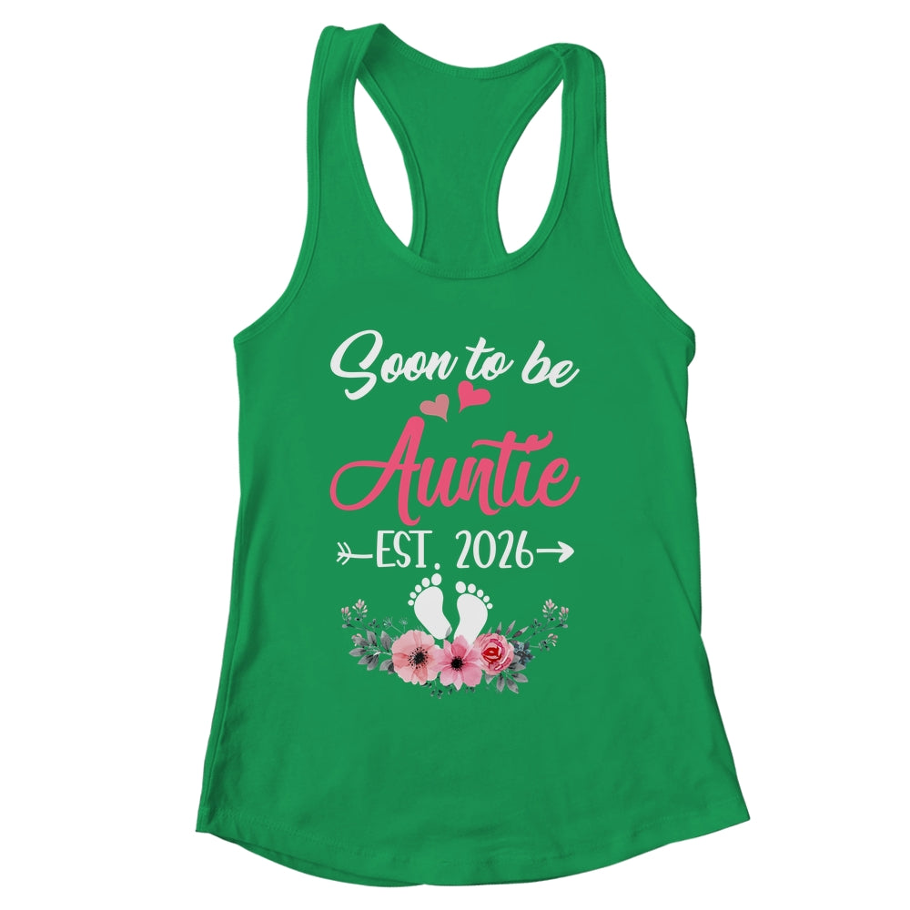 Soon To Be Auntie Est 2026 Mothers Day First Time Auntie Shirt & Tank Top | siriusteestore