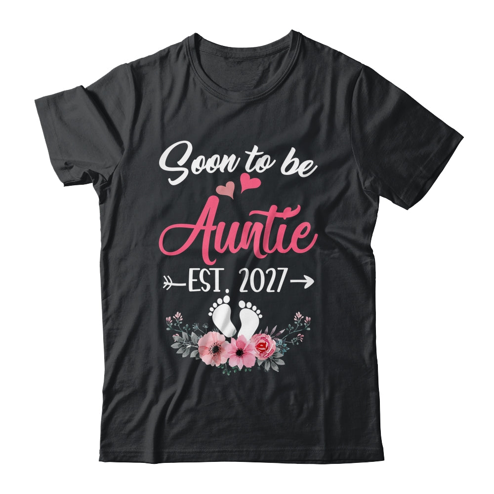 Soon To Be Auntie Est 2027 Mothers Day First Time Auntie Shirt & Tank Top | siriusteestore