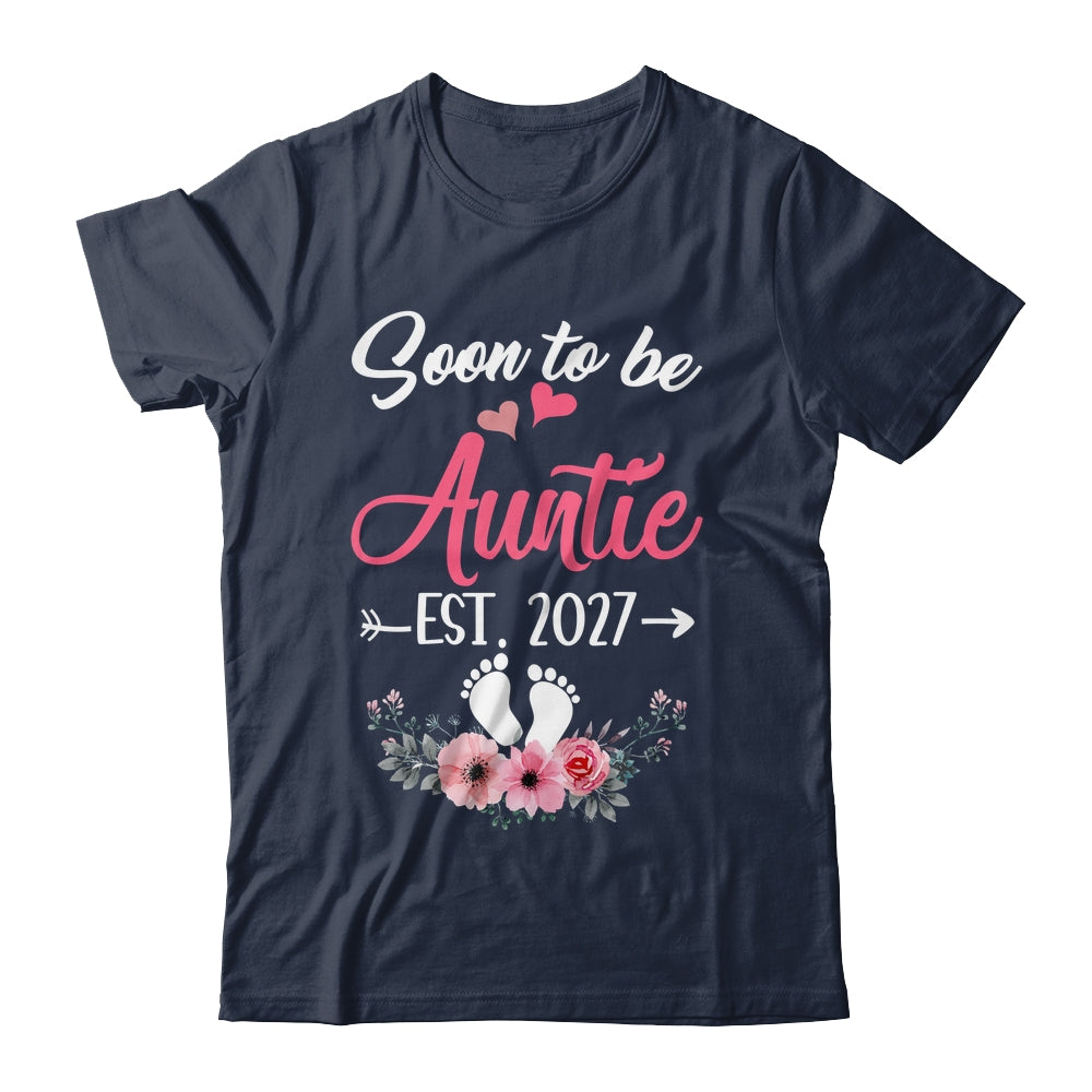 Soon To Be Auntie Est 2027 Mothers Day First Time Auntie Shirt & Tank Top | siriusteestore