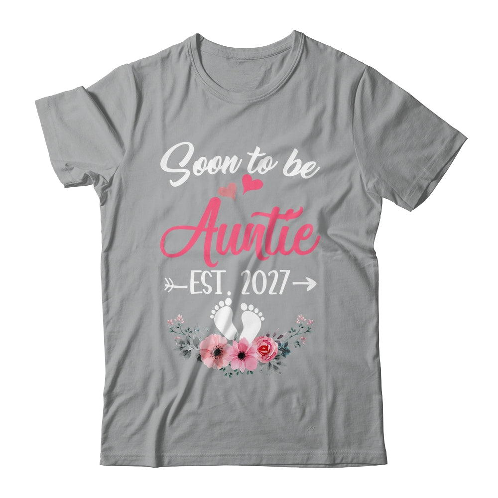 Soon To Be Auntie Est 2027 Mothers Day First Time Auntie Shirt & Tank Top | siriusteestore