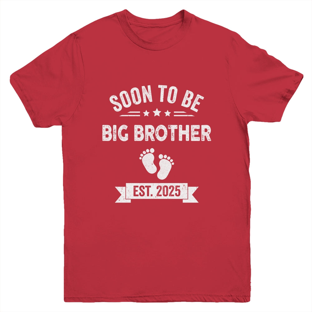 Soon To Be Big Brother 2025 New First Time Brother Youth Shirt | siriusteestore