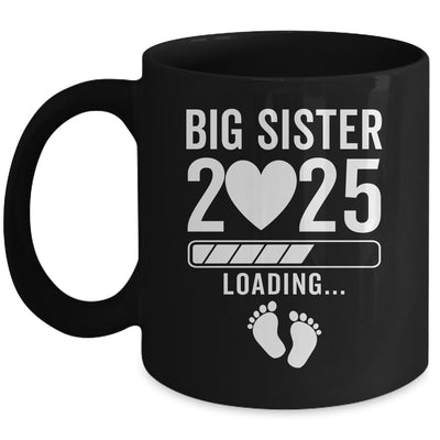 Soon To Be Big Sister 2025 Pregnancy Announcement Loading Mug | siriusteestore