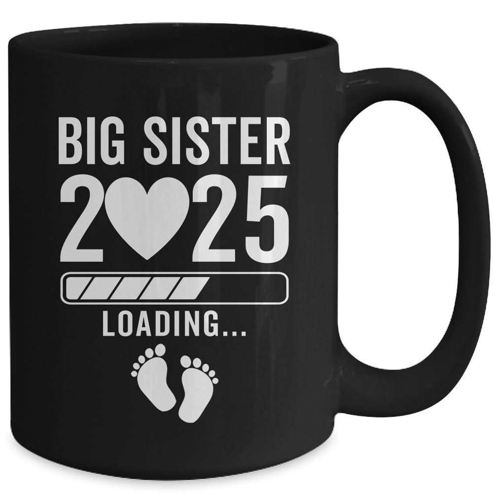 Soon To Be Big Sister 2025 Pregnancy Announcement Loading Mug | siriusteestore
