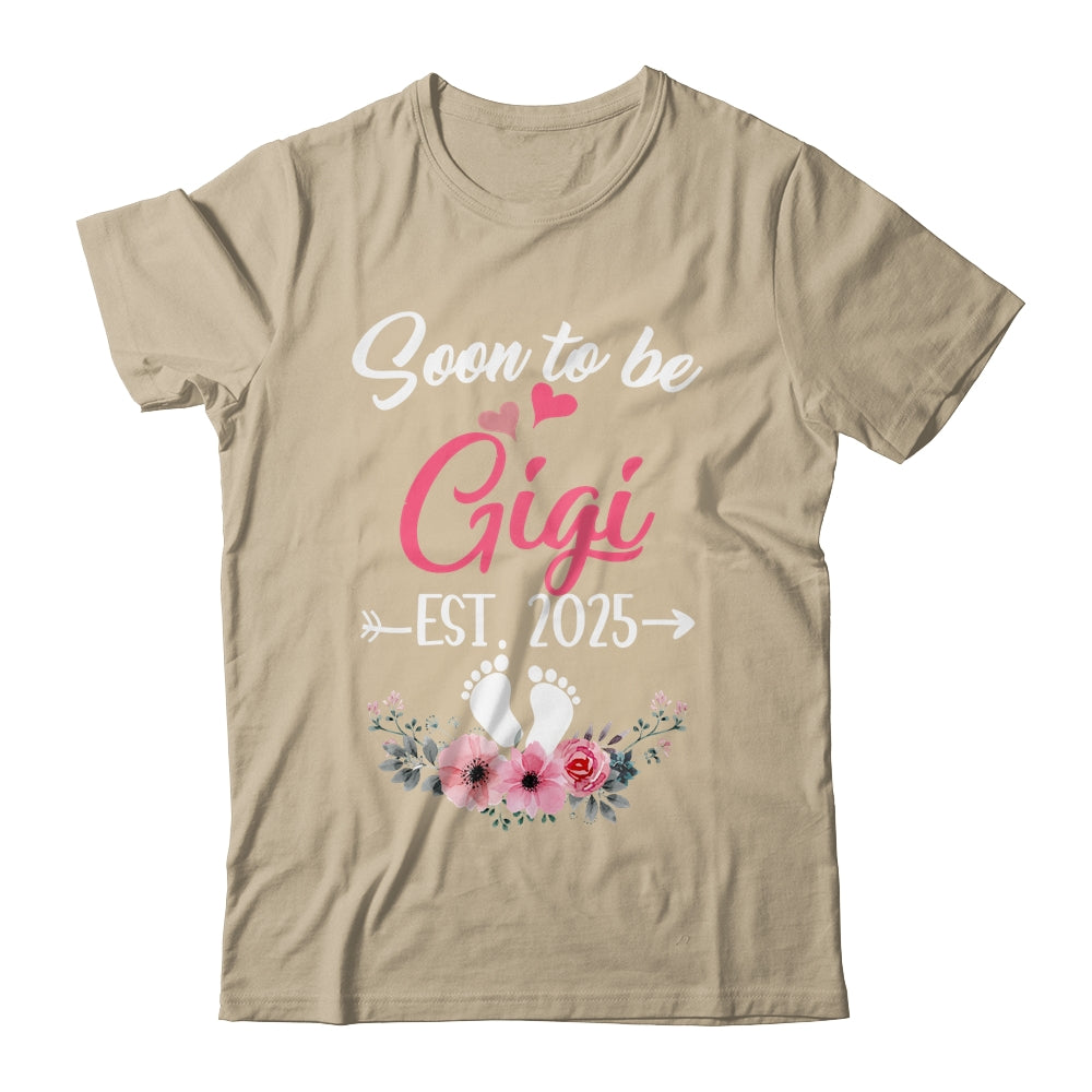 Soon To Be Gigi Est 2025 Mothers Day First Time Gigi Shirt & Tank Top | siriusteestore