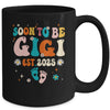 Soon To Be Gigi Est 2025 Pregnancy Announcement Groovy Mug | siriusteestore