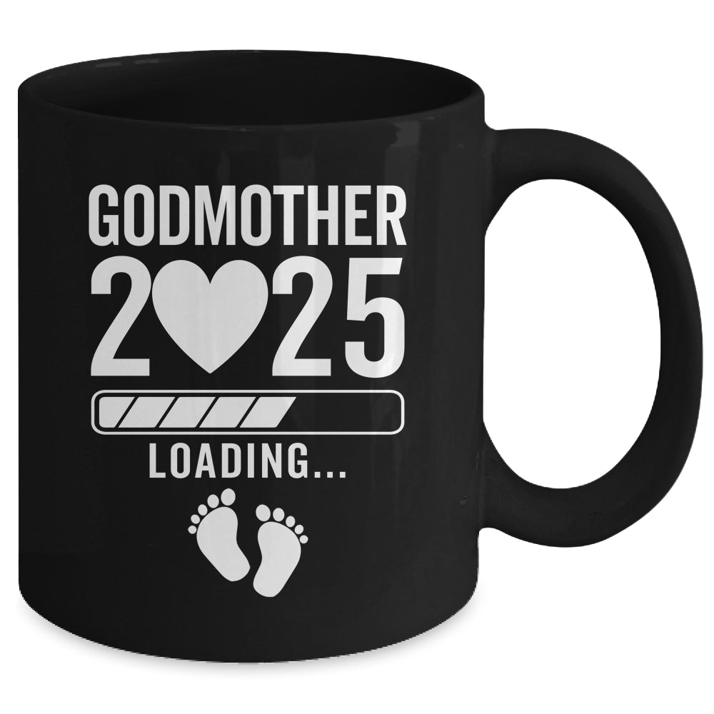 Soon To Be Godmother 2025 Pregnancy Announcement Loading Mug | siriusteestore