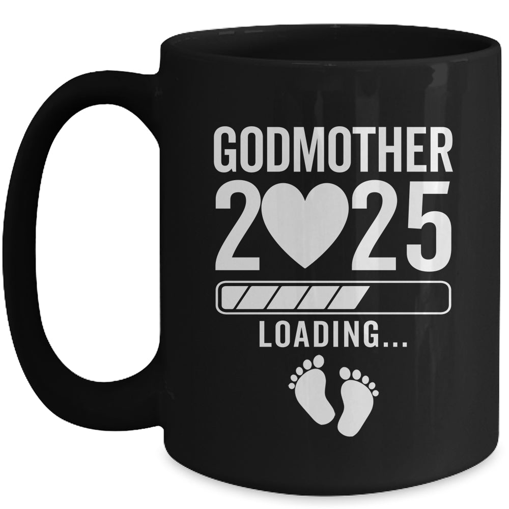 Soon To Be Godmother 2025 Pregnancy Announcement Loading Mug | siriusteestore