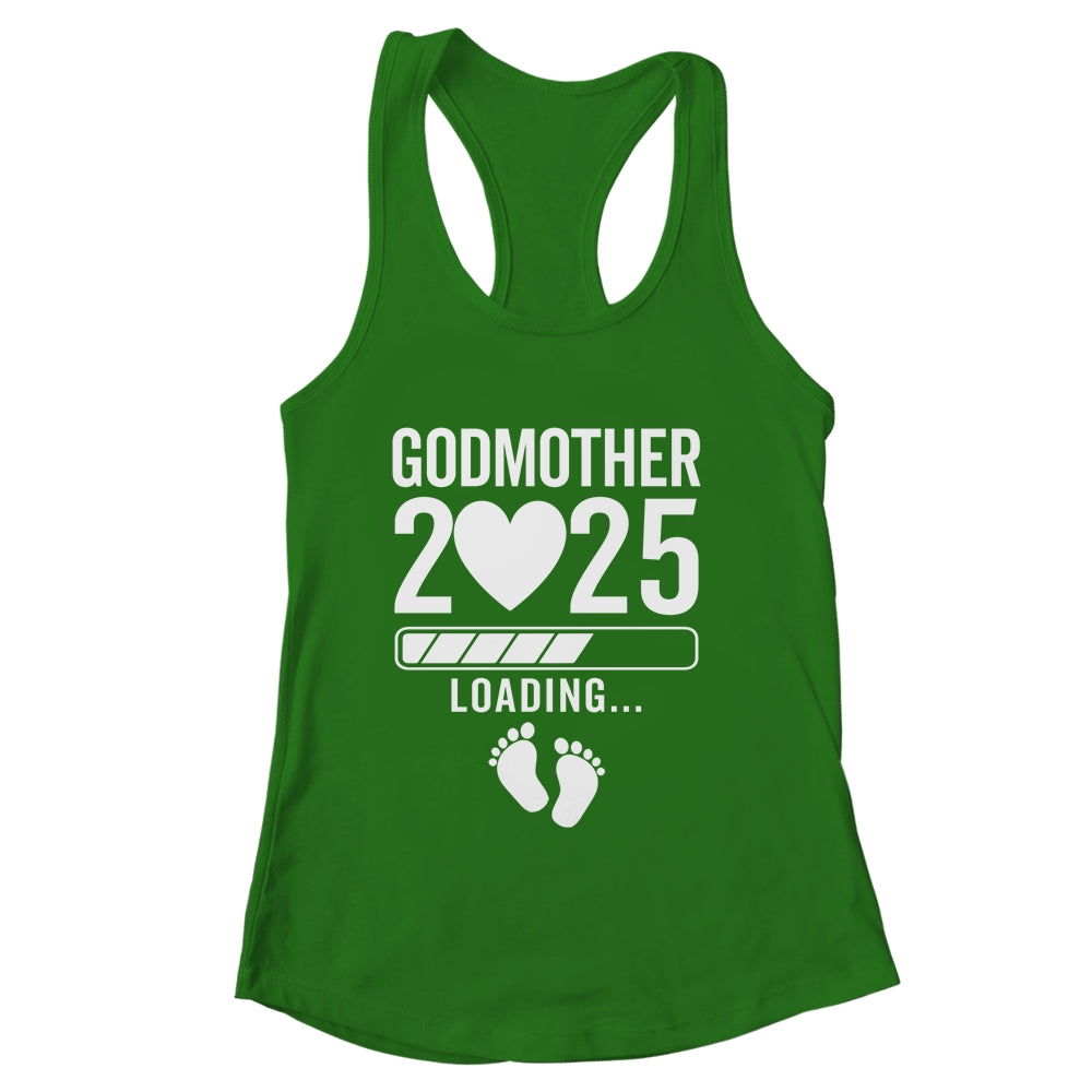 Soon To Be Godmother 2025 Pregnancy Announcement Loading Shirt & Tank Top | siriusteestore
