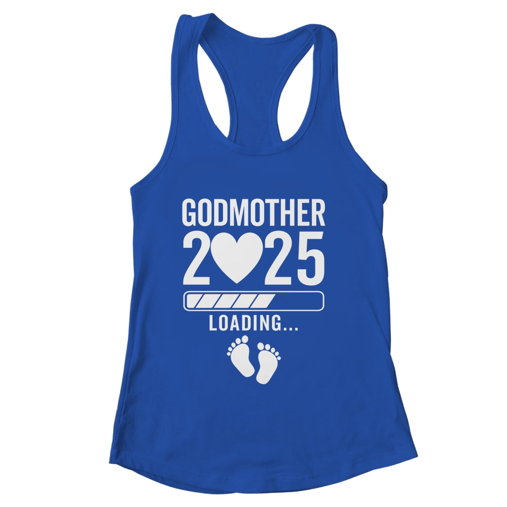 Soon To Be Godmother 2025 Pregnancy Announcement Loading Shirt & Tank Top | siriusteestore