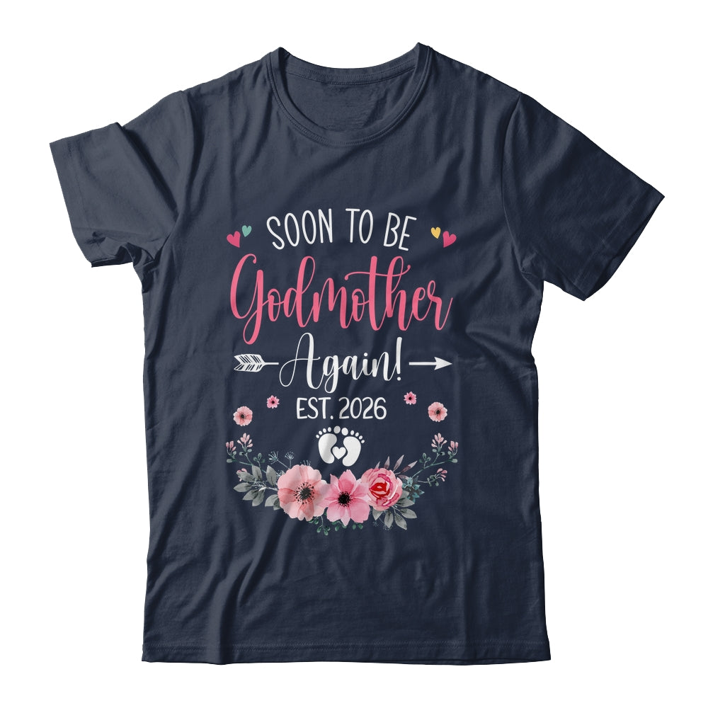 Soon To Be Godmother Again Est 2026 Mothers Day Shirt & Tank Top | siriusteestore