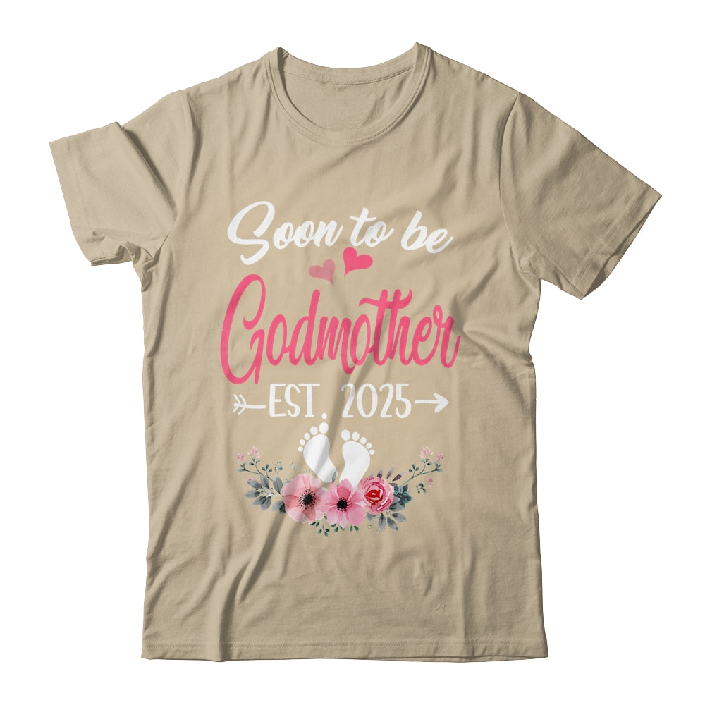 Soon To Be Godmother Est 2025 Mothers Day First Time Godmother Shirt & Tank Top | siriusteestore
