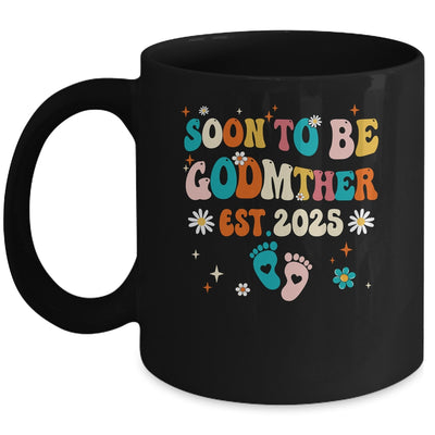 Soon To Be Godmother Est 2025 Pregnancy Announcement Groovy Mug | siriusteestore