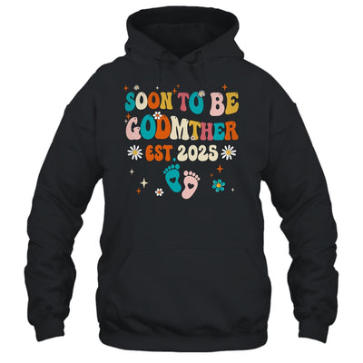 Soon To Be Godmother Est 2025 Pregnancy Announcement Groovy Shirt & Tank Top | siriusteestore