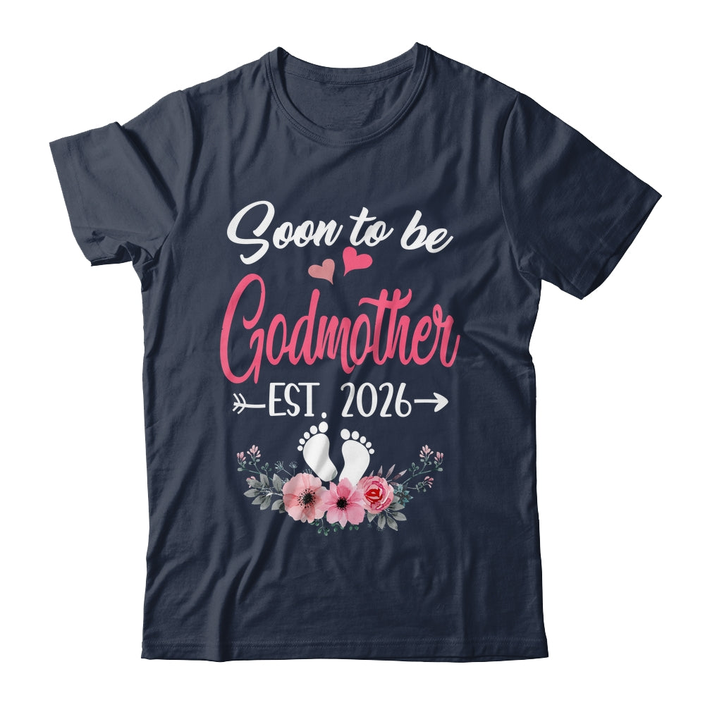 Soon To Be Godmother Est 2026 Mothers Day First Time Godmother Shirt & Tank Top | siriusteestore