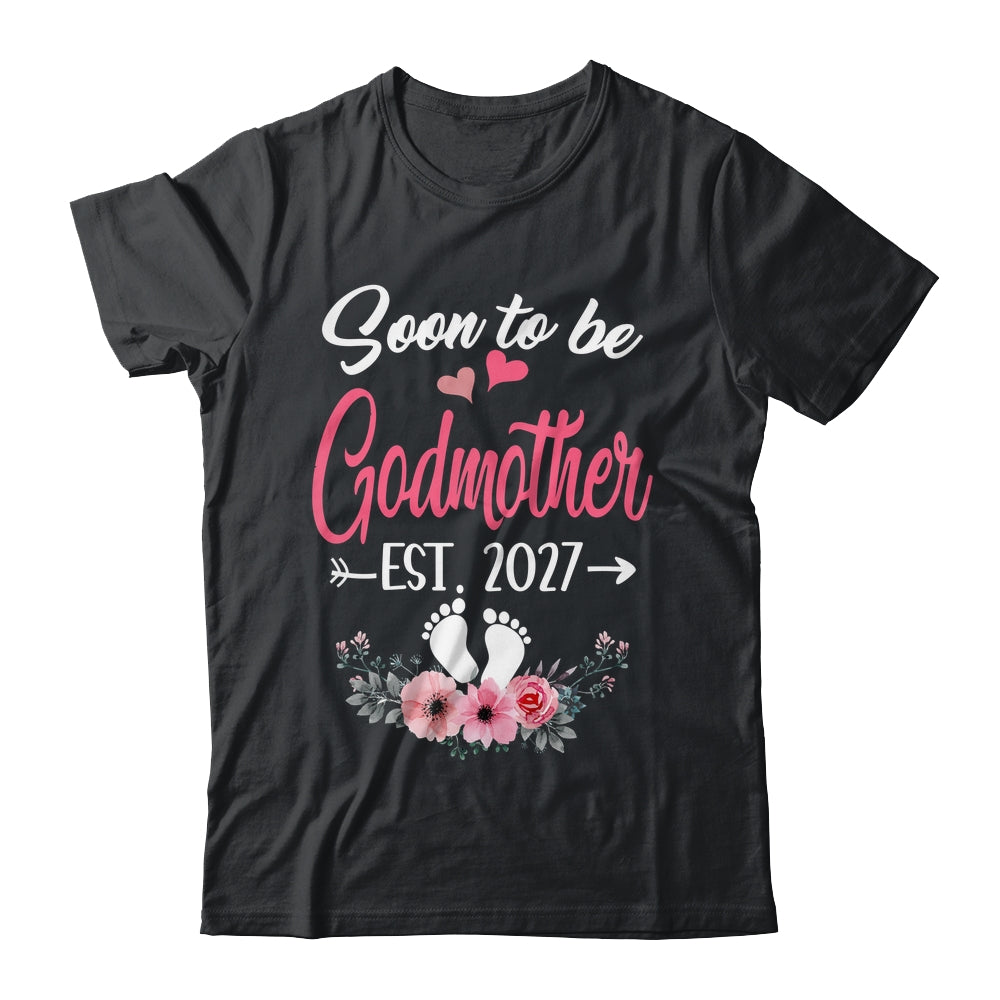 Soon To Be Godmother Est 2027 Mothers Day First Time Godmother Shirt & Tank Top | siriusteestore
