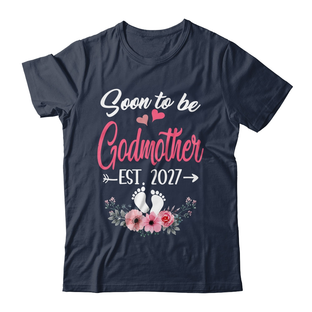 Soon To Be Godmother Est 2027 Mothers Day First Time Godmother Shirt & Tank Top | siriusteestore