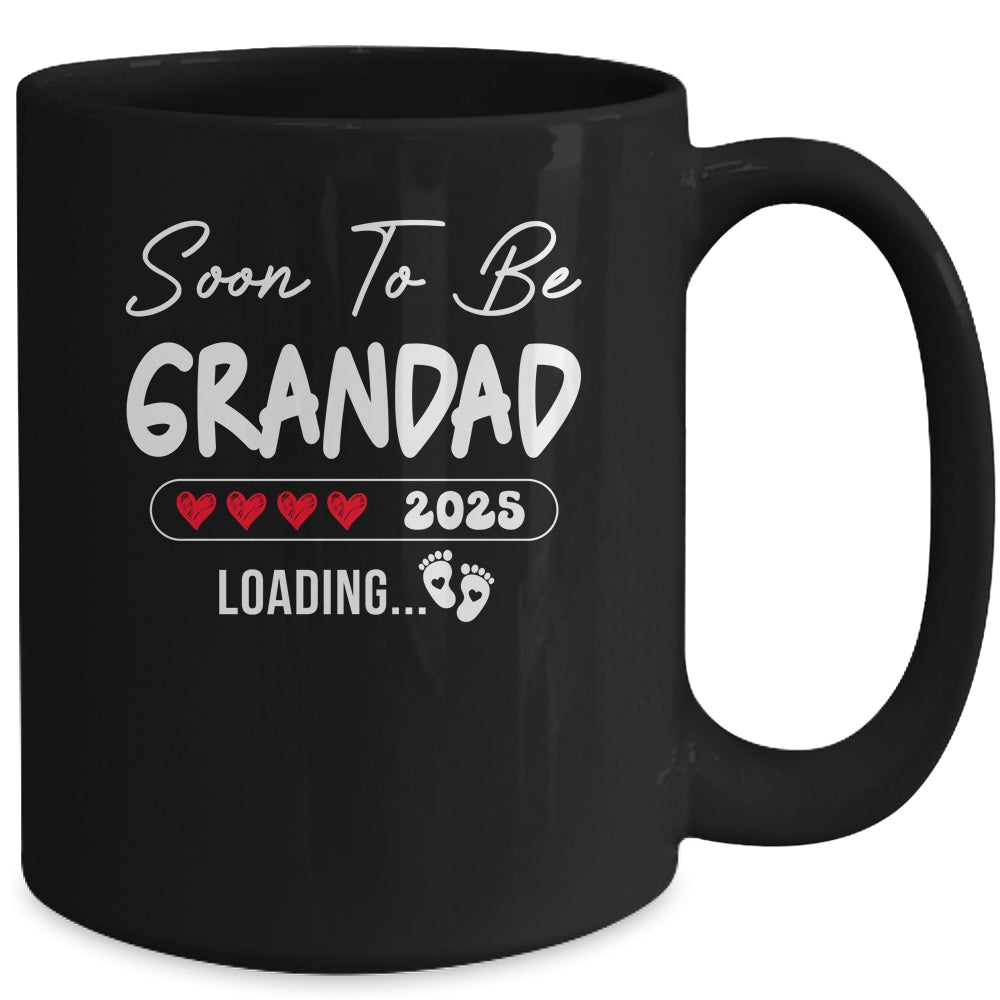 Soon To Be Grandad 2025 Loading Promoted To Grandad Est 2025 Mug | siriusteestore