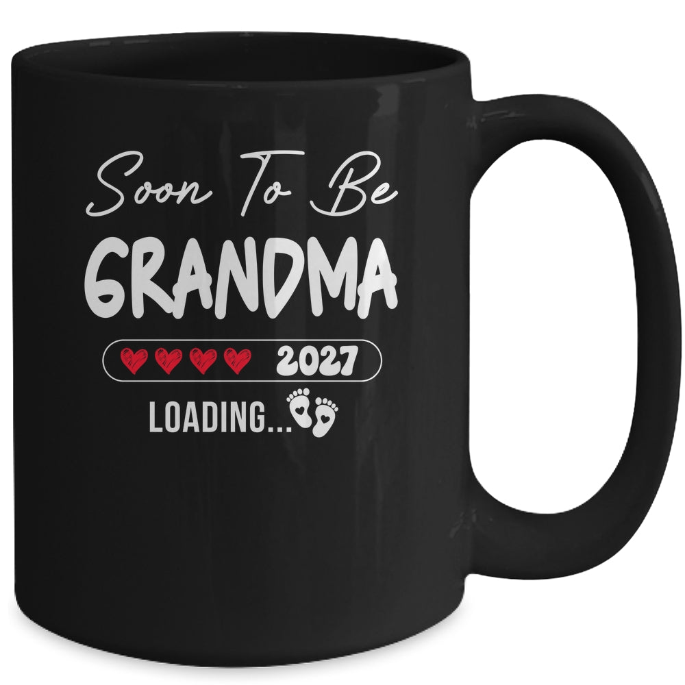 Soon To Be Grandma 2027 Loading Promoted To Grandma Est 2027 Mug | siriusteestore