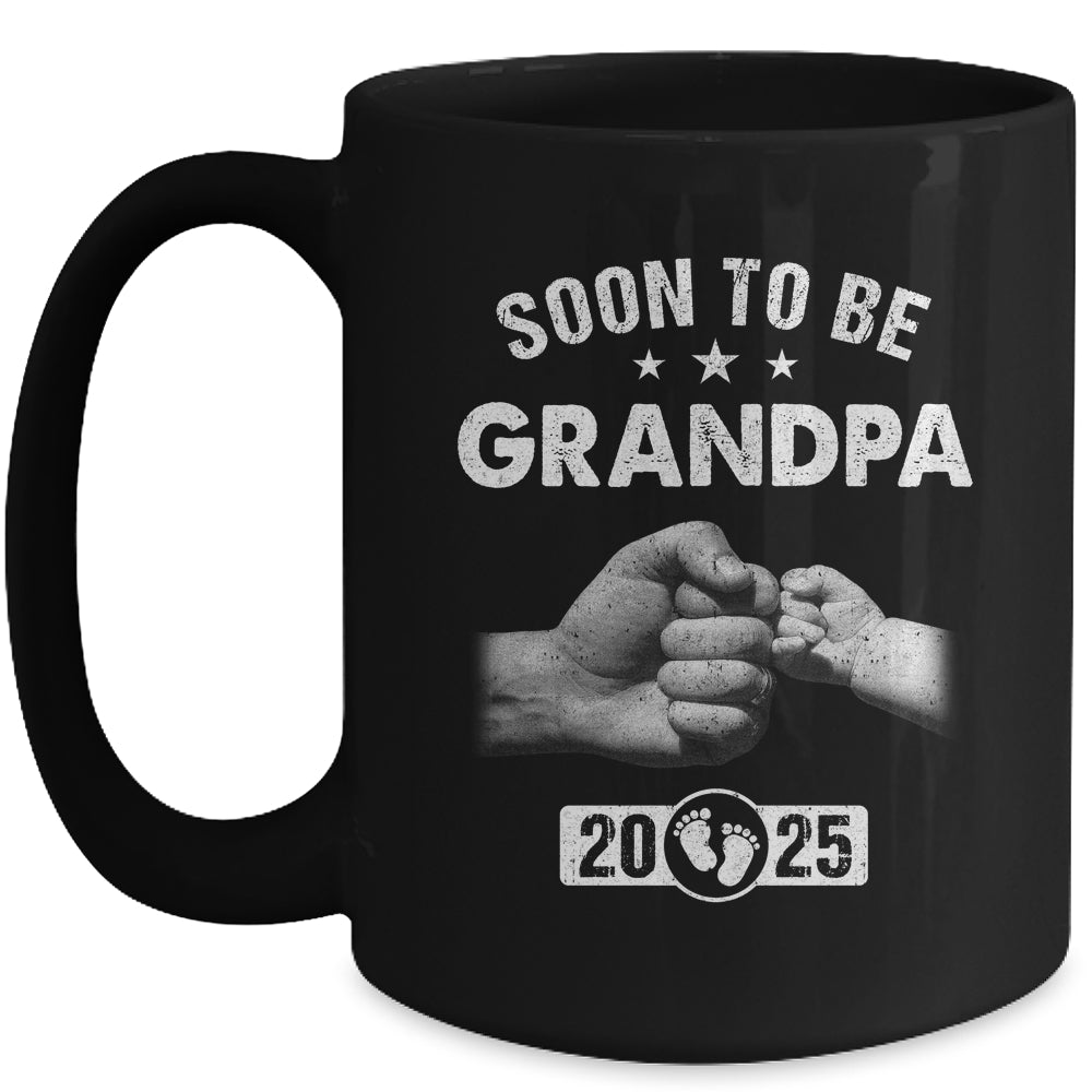 Soon To Be Grandpa Est 2025 Fathers Day First Time New Mug | siriusteestore
