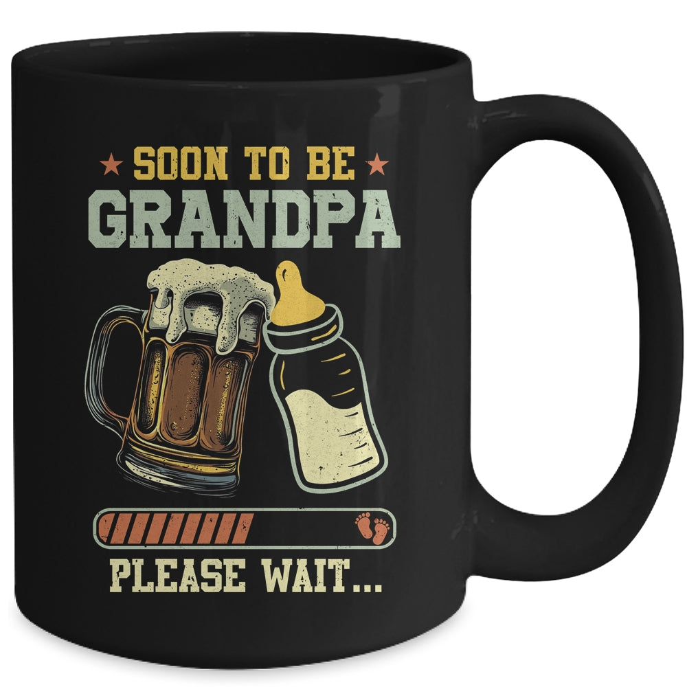 Soon To Be Grandpa Est 2025 Pregnancy Announcement Loading Mug | siriusteestore