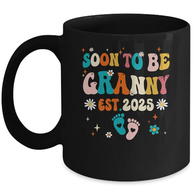 Soon To Be Granny Est 2025 Pregnancy Announcement Groovy Mug | siriusteestore