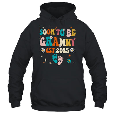 Soon To Be Granny Est 2025 Pregnancy Announcement Groovy Shirt & Tank Top | siriusteestore
