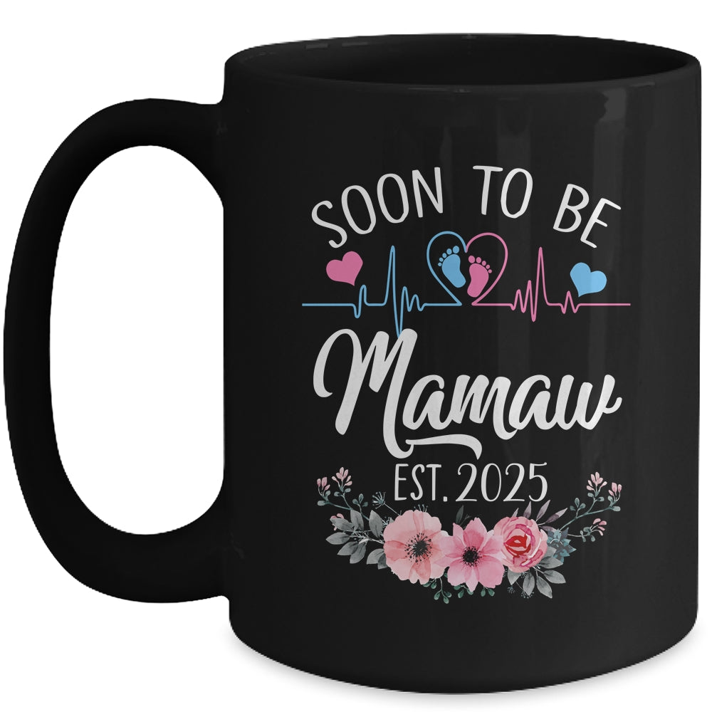 Soon To Be Mamaw 2025 First Time Pregnancy Announcement Mug | siriusteestore