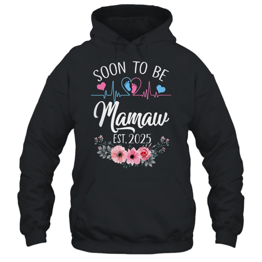 Soon To Be Mamaw 2025 First Time Pregnancy Announcement Shirt & Tank Top | siriusteestore