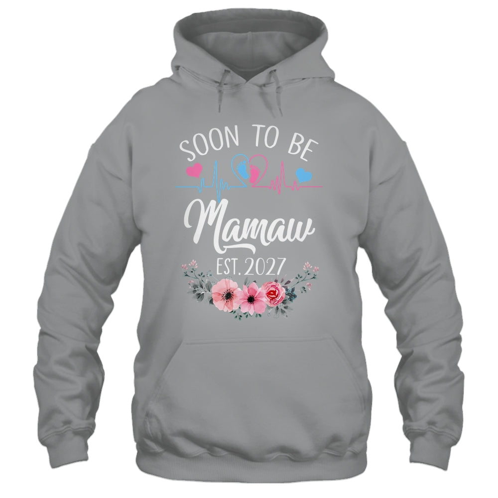 Soon To Be Mamaw 2027 First Time Pregnancy Announcement Shirt & Tank Top | siriusteestore