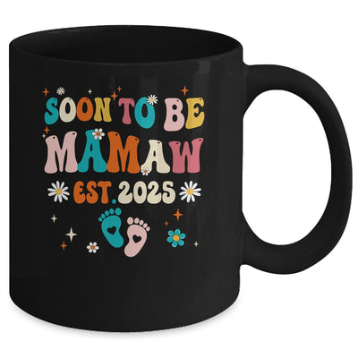 Soon To Be Mamaw Est 2025 Pregnancy Announcement Groovy Mug | siriusteestore