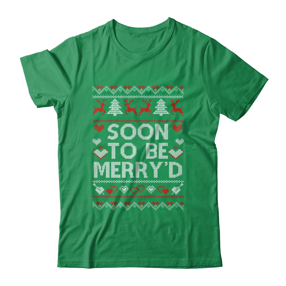 Soon To Be Merry'd Engaged Couples Matching Ugly Christmas Shirt & Sweatshirt | siriusteestore