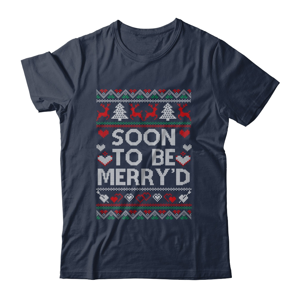 Soon To Be Merry'd Engaged Couples Matching Ugly Christmas Shirt & Sweatshirt | siriusteestore