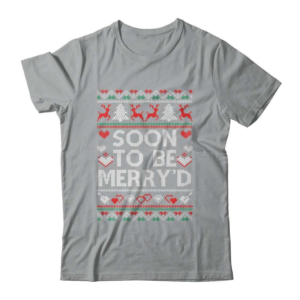 Soon To Be Merry'd Engaged Couples Matching Ugly Christmas Shirt & Sweatshirt | siriusteestore