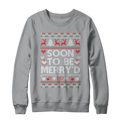 Soon To Be Merry'd Engaged Couples Matching Ugly Christmas Shirt & Sweatshirt | siriusteestore