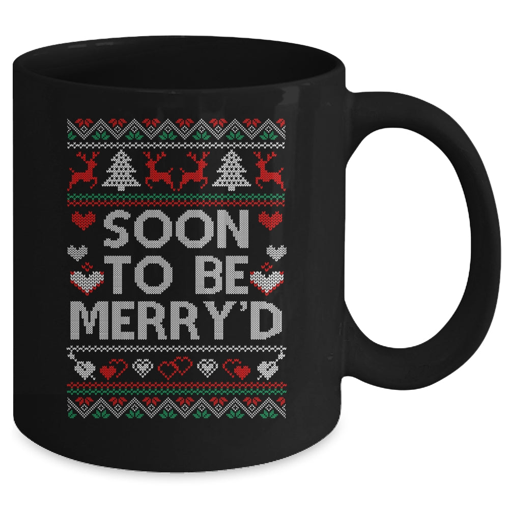 Soon To Be Merry'd Engaged Couples Matching Ugly Christmas Mug | siriusteestore
