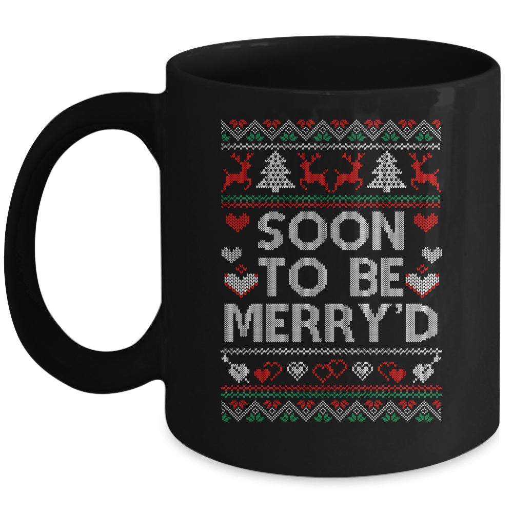 Soon To Be Merry'd Engaged Couples Matching Ugly Christmas Mug | siriusteestore
