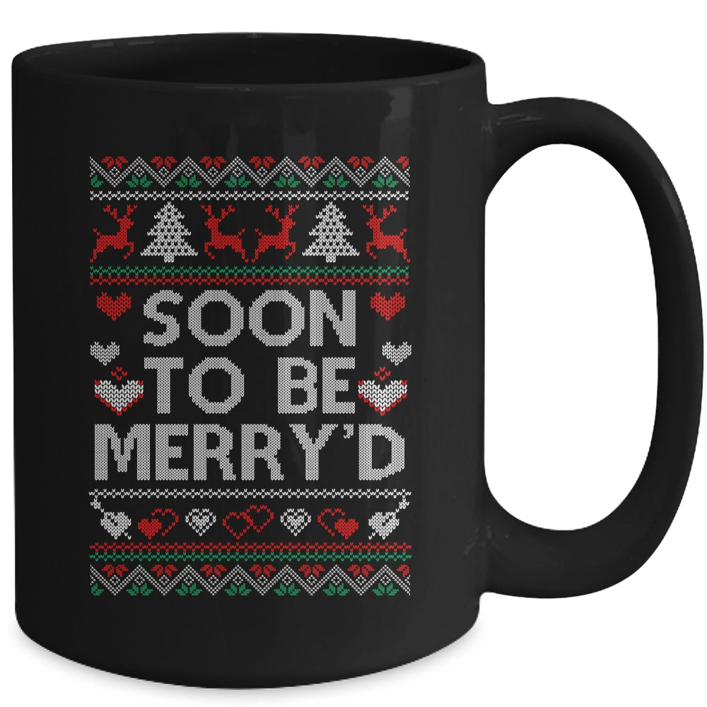 Soon To Be Merry'd Engaged Couples Matching Ugly Christmas Mug | siriusteestore
