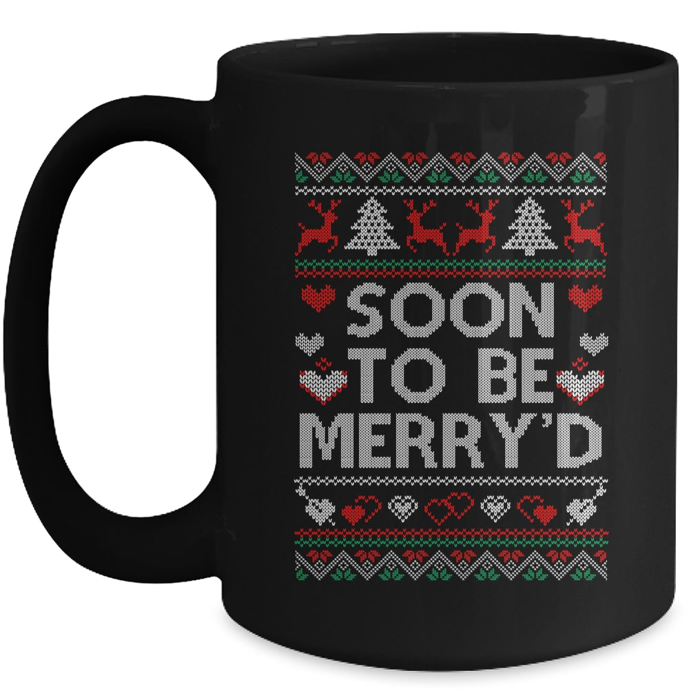Soon To Be Merry'd Engaged Couples Matching Ugly Christmas Mug | siriusteestore