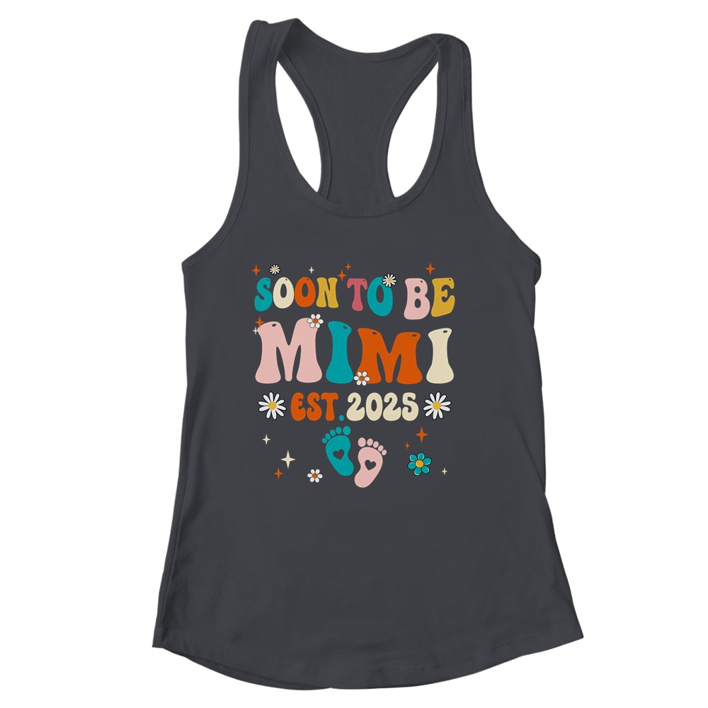 Soon To Be Mimi Est 2025 Pregnancy Announcement Groovy Shirt & Tank Top | siriusteestore