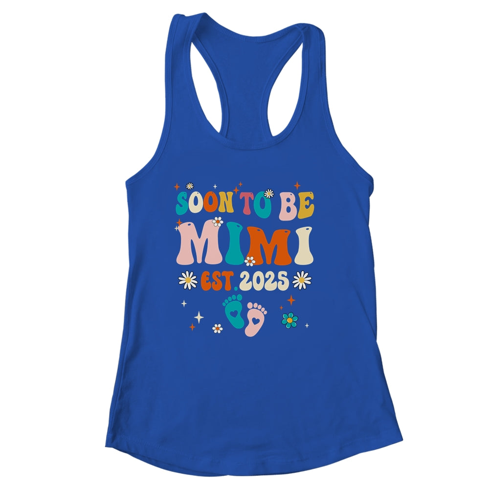 Soon To Be Mimi Est 2025 Pregnancy Announcement Groovy Shirt & Tank Top | siriusteestore