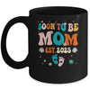 Soon To Be Mom Est 2025 Pregnancy Announcement Groovy Mug | siriusteestore